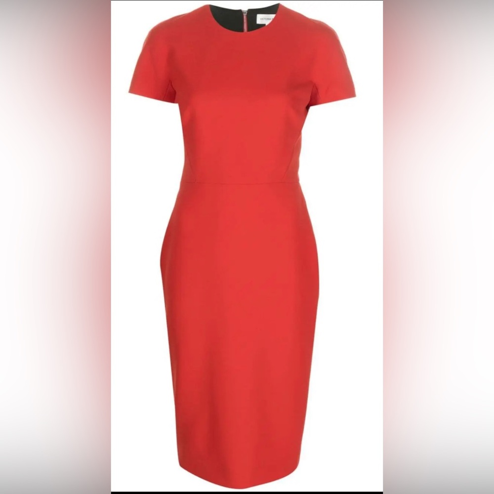 Victoria Beckam stretch crepe Sheath Dress
Vibrant Red Sz US 6 UK 10